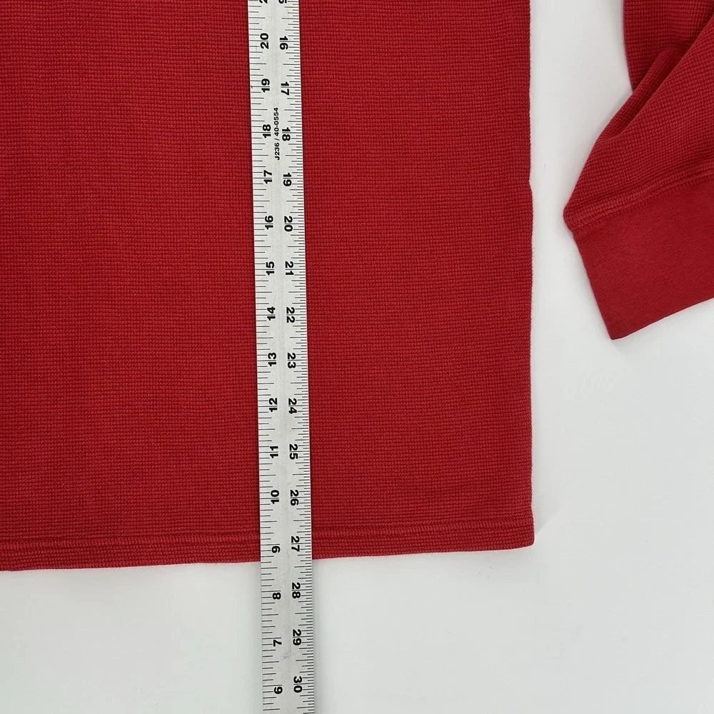 Polo Ralph Lauren Waffle Knit Thermal Red Shirt L Sleepwear Lounge Juniors